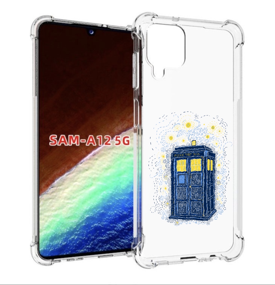 

Чехол MyPads будка рисунок для Samsung Galaxy A12 (SM-A125F) 2020/21/A12 Nacho SM-A127F, Прозрачный, Tocco