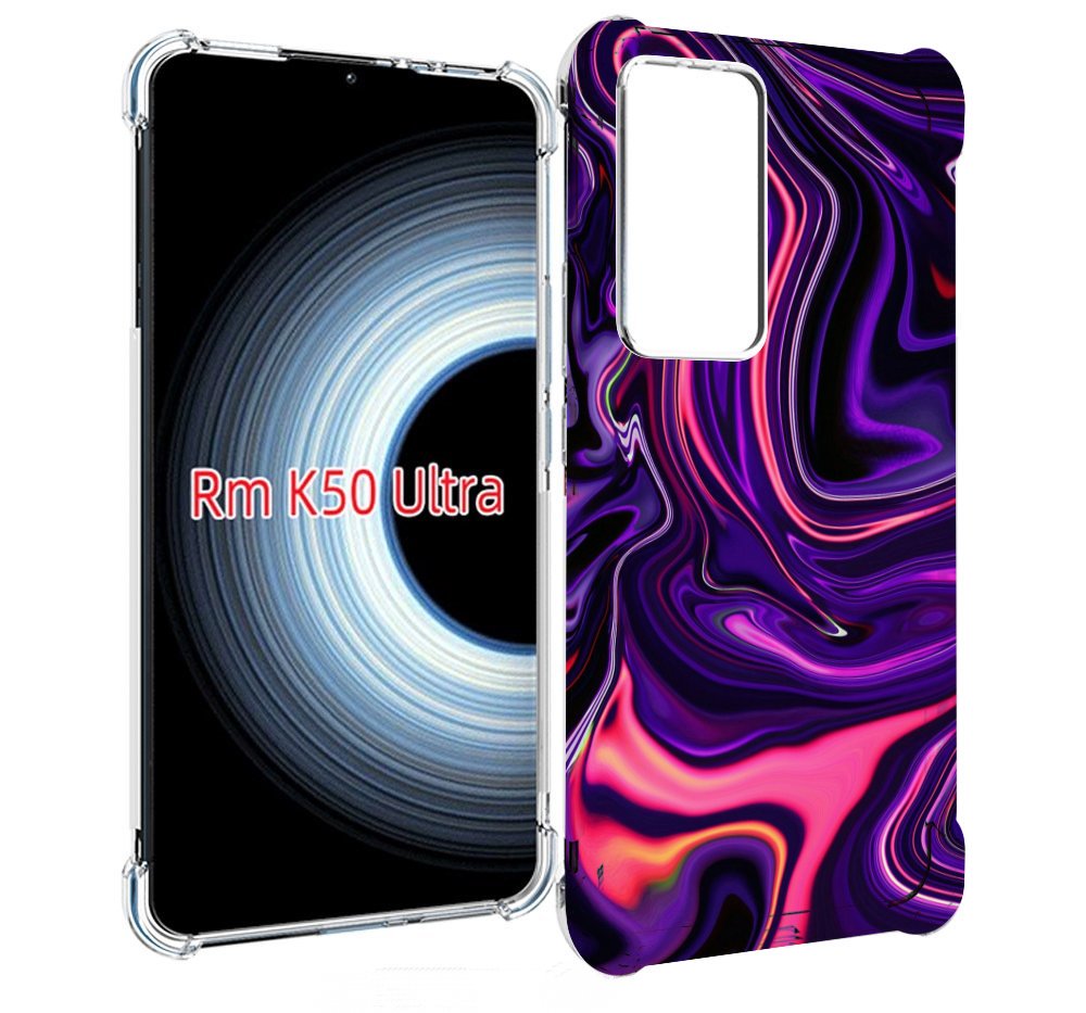 

Чехол MyPads фиолетовые краски для Xiaomi 12T / Redmi K50 Ultra, Прозрачный, Tocco