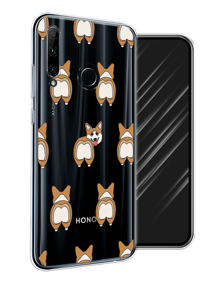 

Чехол Awog на Honor 20 Lite 2019 "Милый корги фон", Белый;бежевый;коричневый, 68950-2