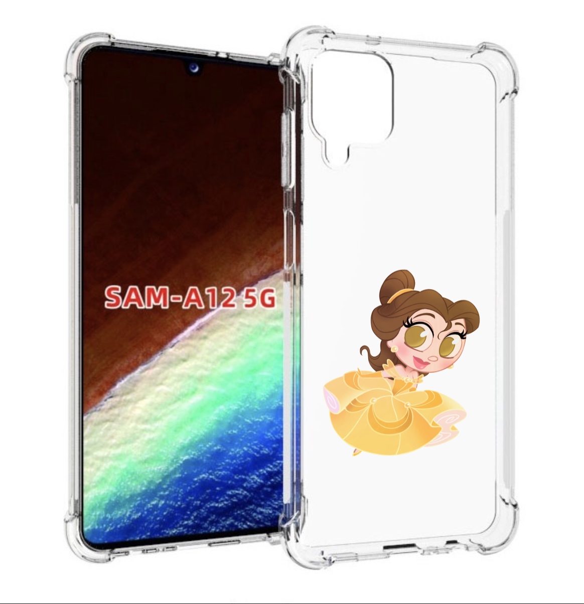 

Чехол MyPads мини-принцесса женский для Samsung Galaxy A12 (SM-A125F) 2020/21, Прозрачный, Tocco