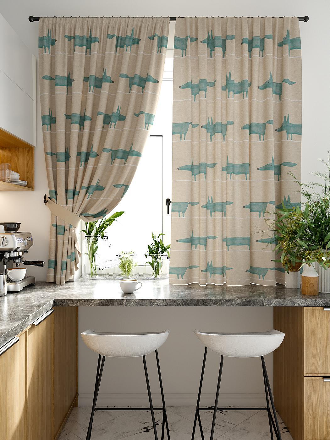 

Комплекты штор AT HOME Гримбас высота 180 см, ширина 150 см, Бежевый, 920316