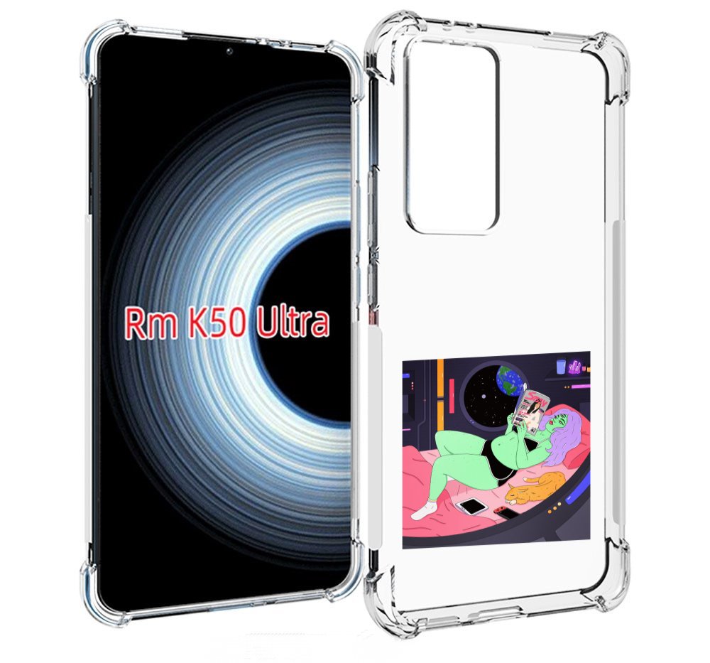 

Чехол MyPads трехглазая девушка зеленая для Xiaomi 12T / Redmi K50 Ultra, Прозрачный, Tocco