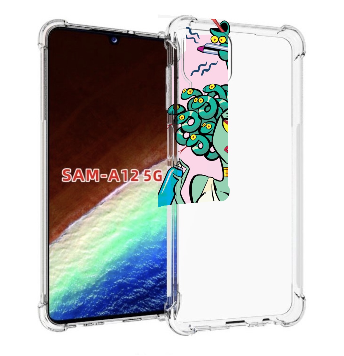 

Чехол MyPads медуза расчесывается женский для Samsung Galaxy A12 (SM-A125F) 2020/21, Прозрачный, Tocco