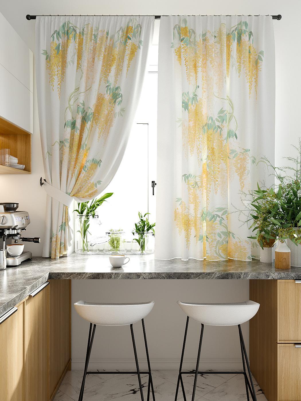 

Комплекты штор AT HOME Мирфона высота 180 см, ширина 150 см, Бежевый, 920233