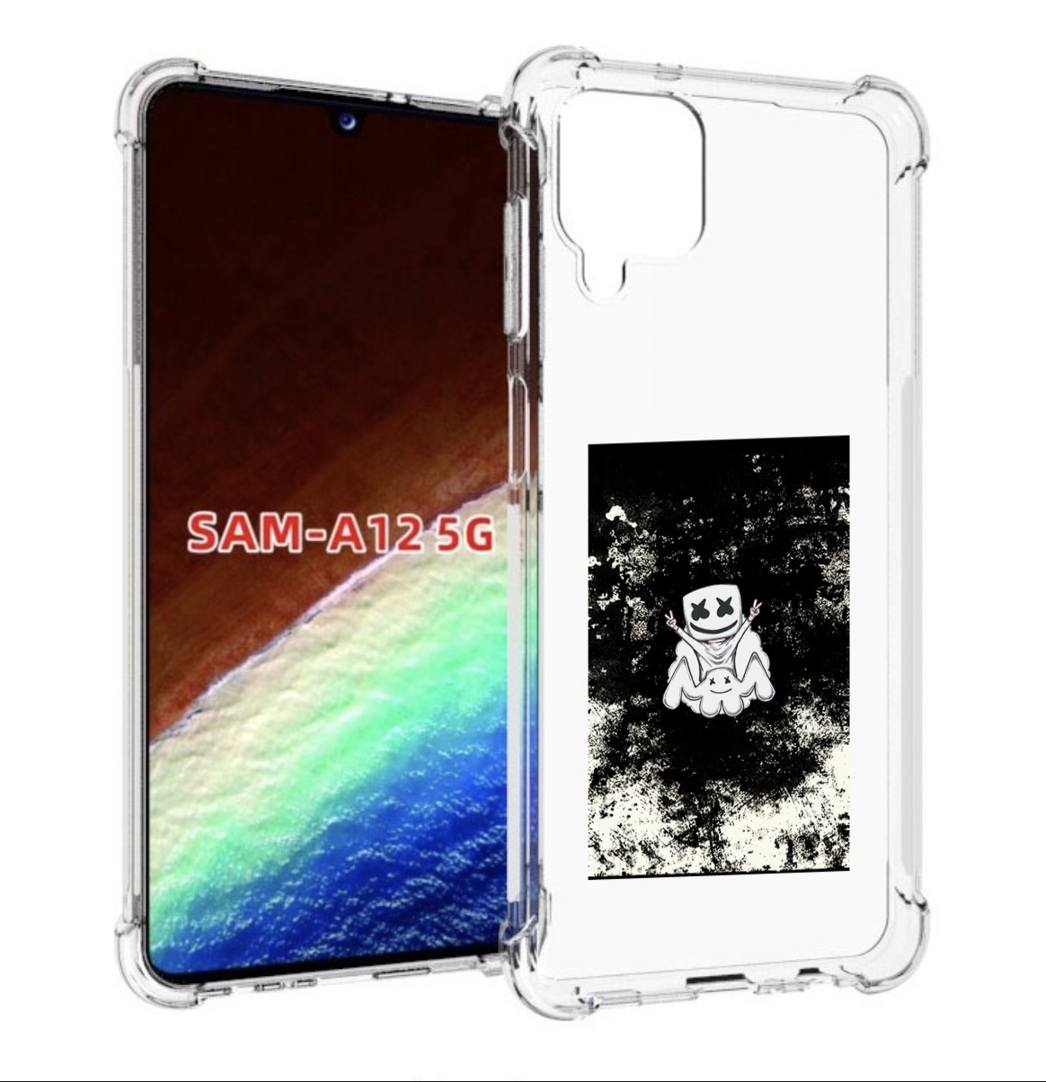 

Чехол MyPads маршмеллоу-френдс для Samsung Galaxy A12 (SM-A125F) 2020/21, Прозрачный, Tocco