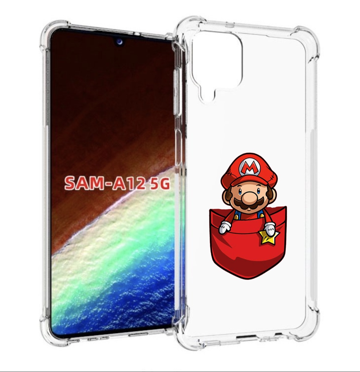 

Чехол MyPads марио в кармашке детский для Samsung Galaxy A12 (SM-A125F) 2020/21, Прозрачный, Tocco