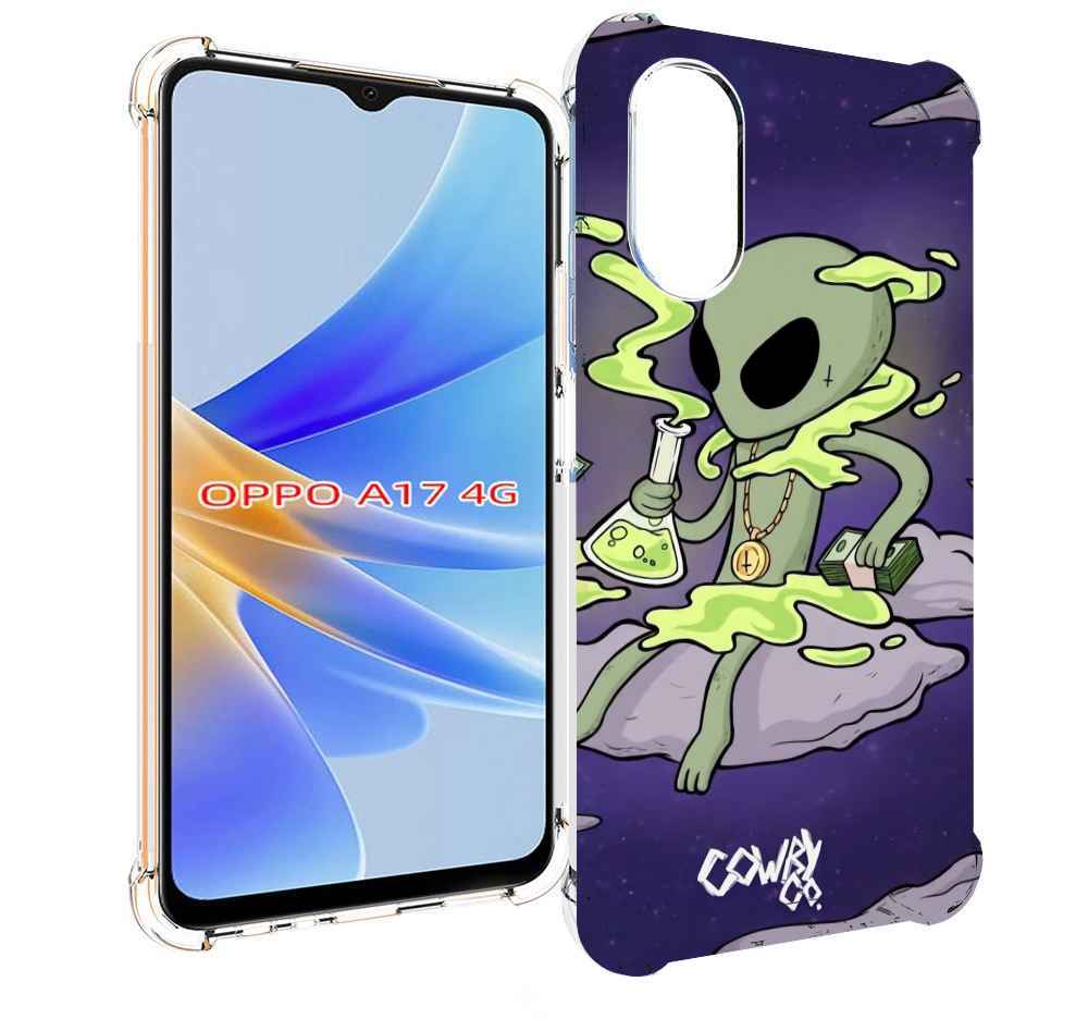 

Чехол MyPads токсичный инопланетянин для OPPO A17, Прозрачный, Tocco