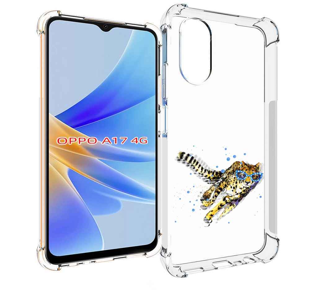 

Чехол MyPads гепард в очках для OPPO A17, Прозрачный, Tocco