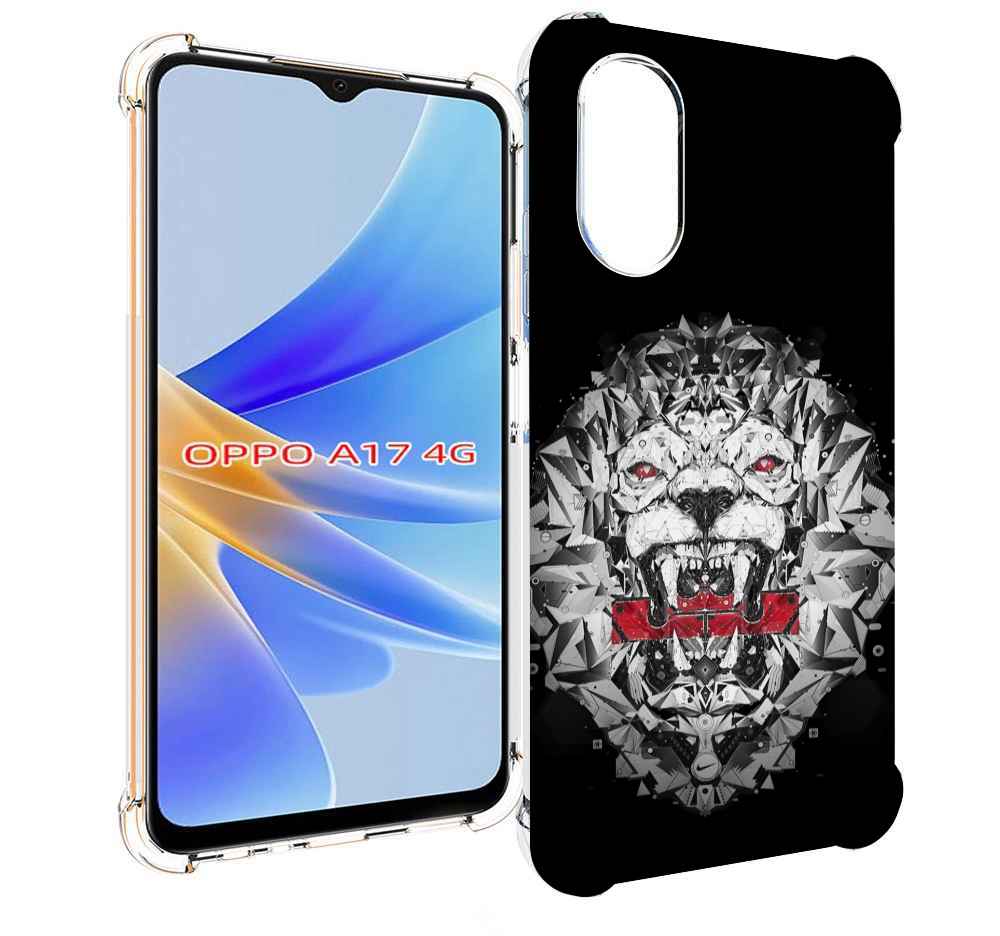 

Чехол MyPads тигр-с-гранями-черно-белый для OPPO A17, Прозрачный, Tocco