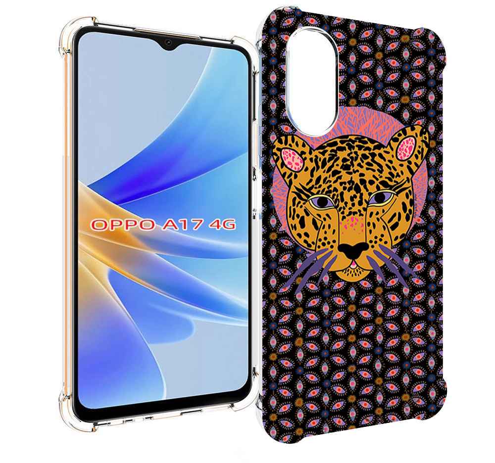 

Чехол MyPads тигр-в-глазах для OPPO A17, Прозрачный, Tocco