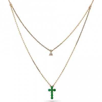 

Колье из красного золота 49 см Master Brilliant 6-160471-00-01, изумруд/бриллиант, 6-160471-00-01