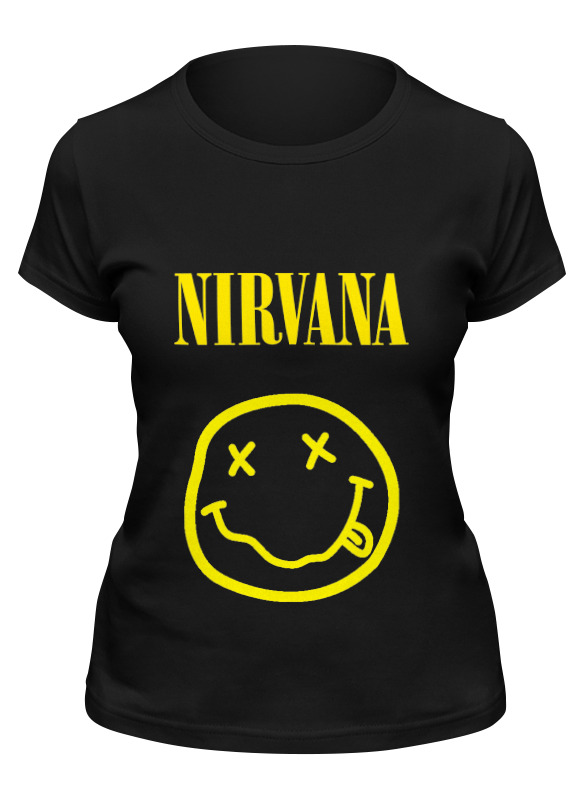 

Футболка женская Printio Nirvana черная S, Черный, Nirvana