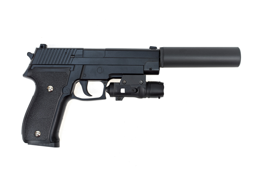 

Пистолет Galaxy Sig Sauer 226 с глушителем и ЛЦУ spring (G.26A)
