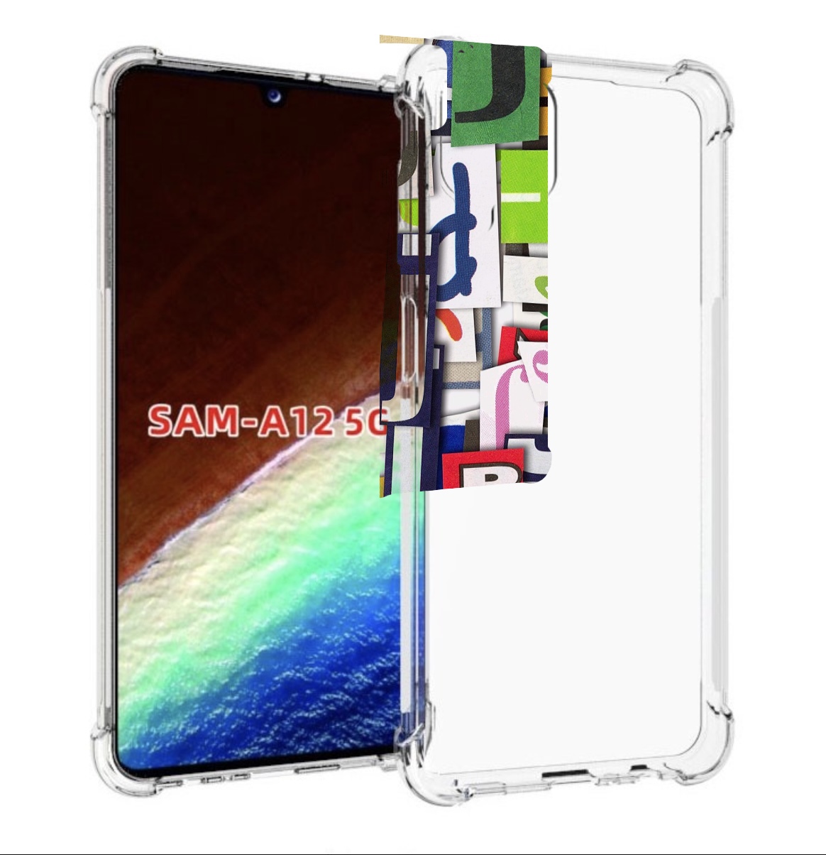 

Чехол MyPads ломанные-буквы для Samsung Galaxy A12 (SM-A125F) 2020/21/A12 Nacho SM-A127F, Прозрачный, Tocco