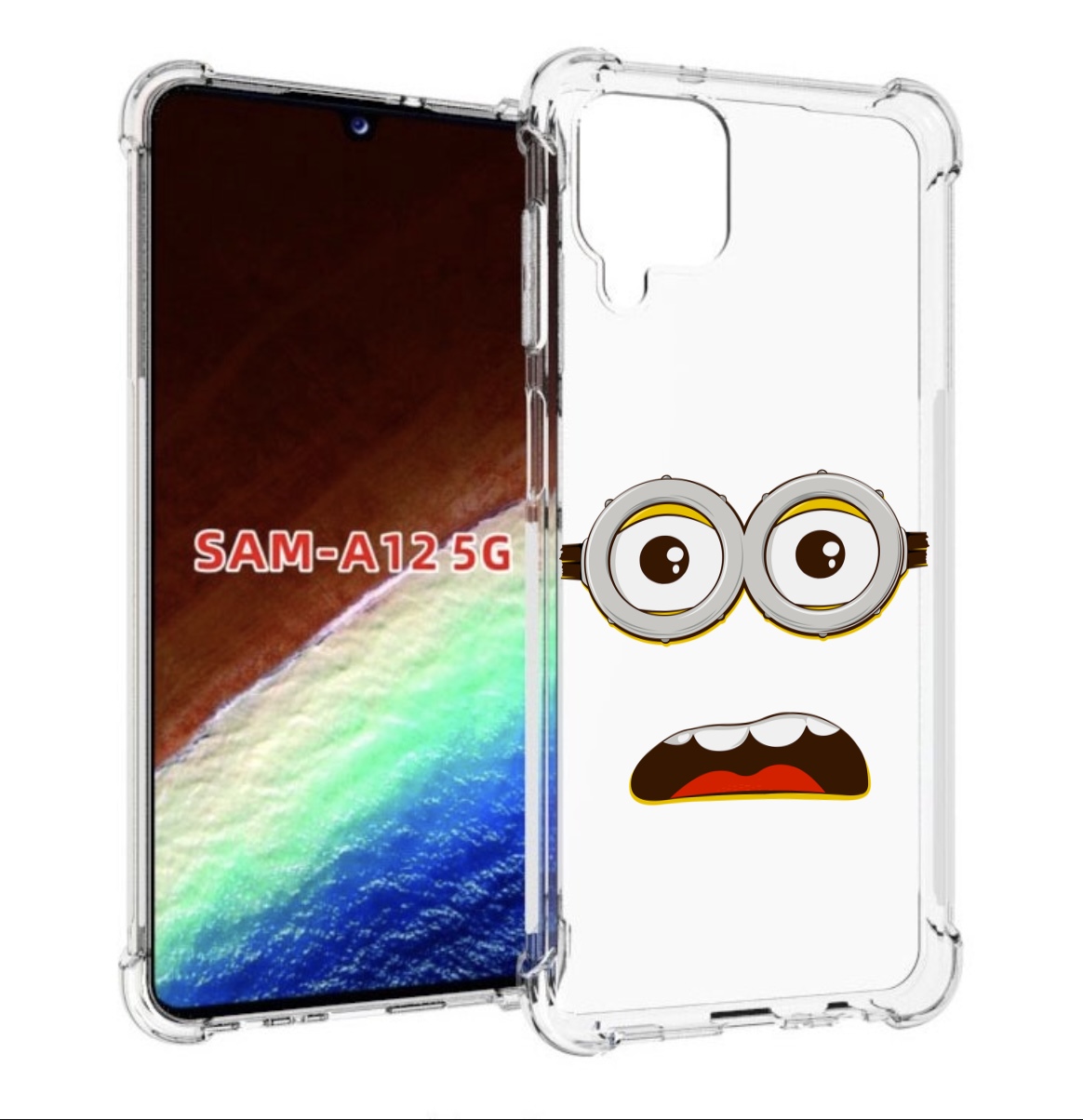 

Чехол MyPads лицо-миньона для Samsung Galaxy A12 (SM-A125F) 2020/21/A12 Nacho SM-A127F, Прозрачный, Tocco