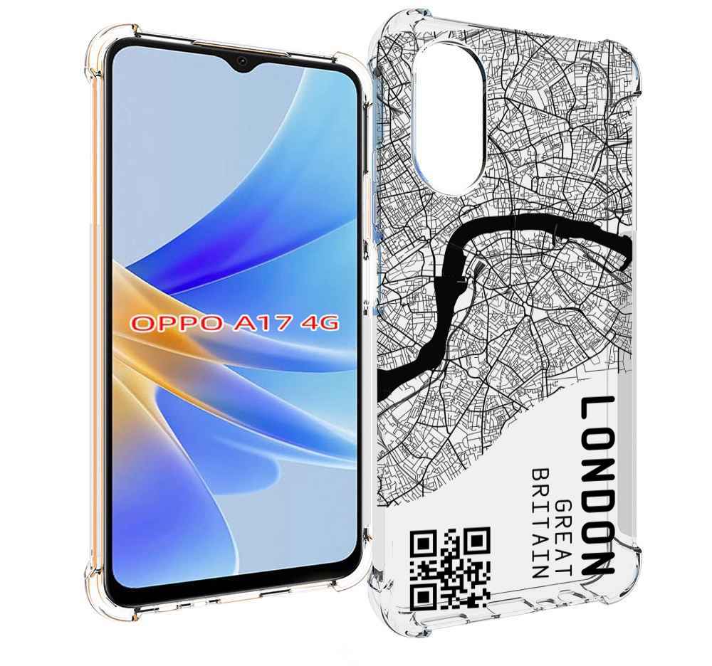 

Чехол MyPads схема-лондон для OPPO A17, Прозрачный, Tocco