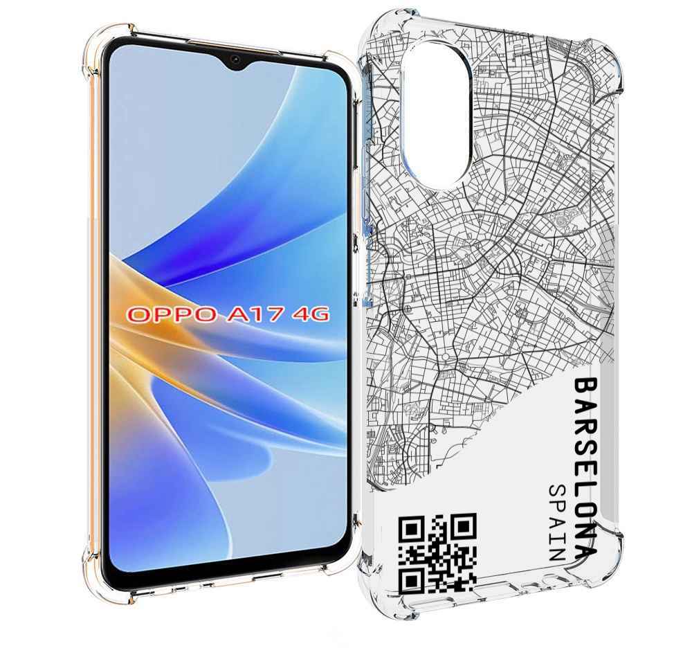 

Чехол MyPads схема-барселона для OPPO A17, Прозрачный, Tocco