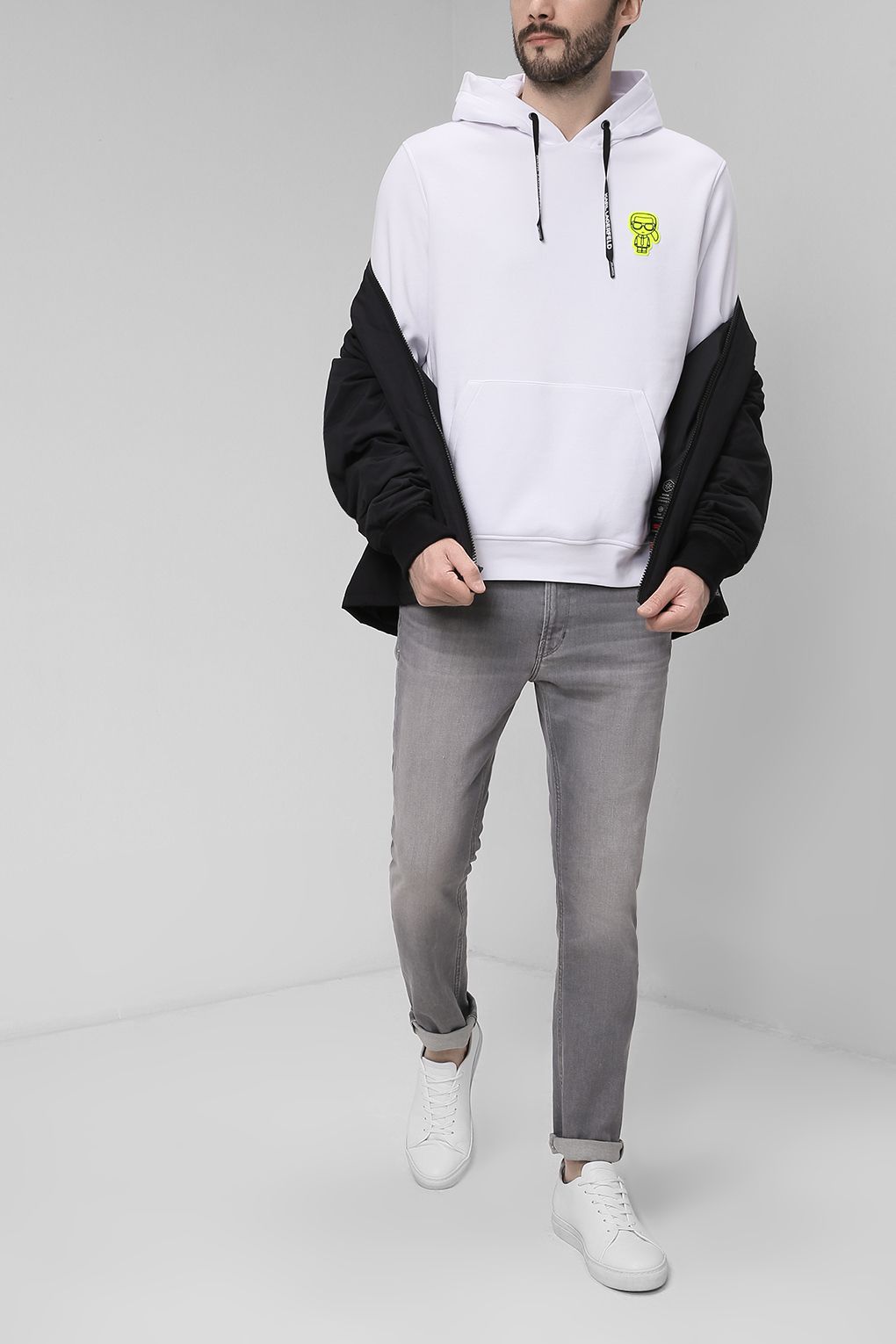 

Худи мужское Karl Lagerfeld 511910_705093 белое S, 511910_705093