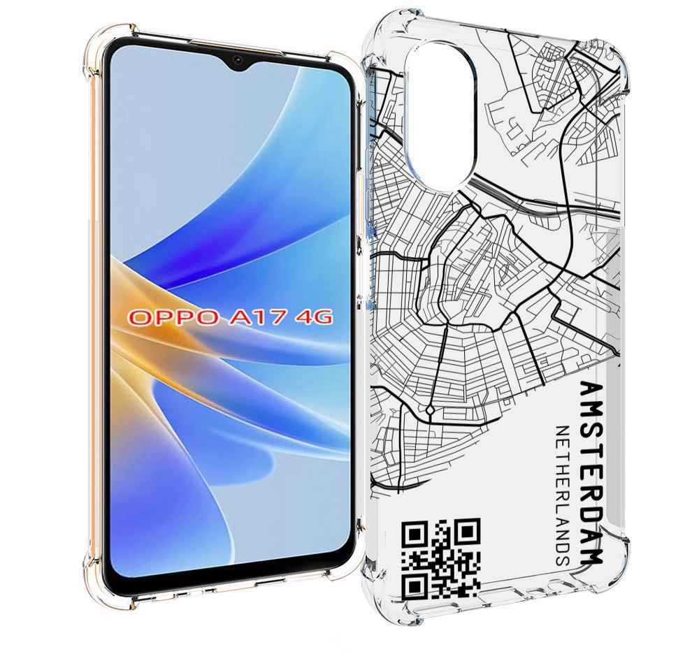

Чехол MyPads схема-амстердам для OPPO A17, Прозрачный, Tocco