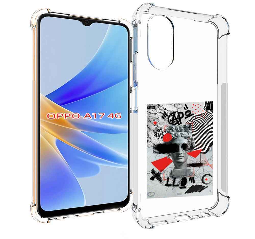 

Чехол MyPads стрит арт статуя для OPPO A17, Прозрачный, Tocco