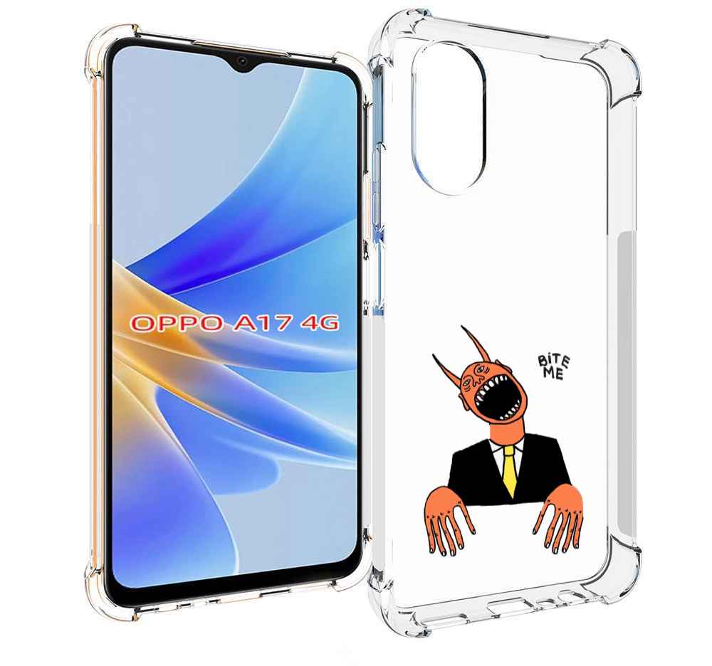 

Чехол MyPads странный чертик с длинными пальцами для OPPO A17, Прозрачный, Tocco