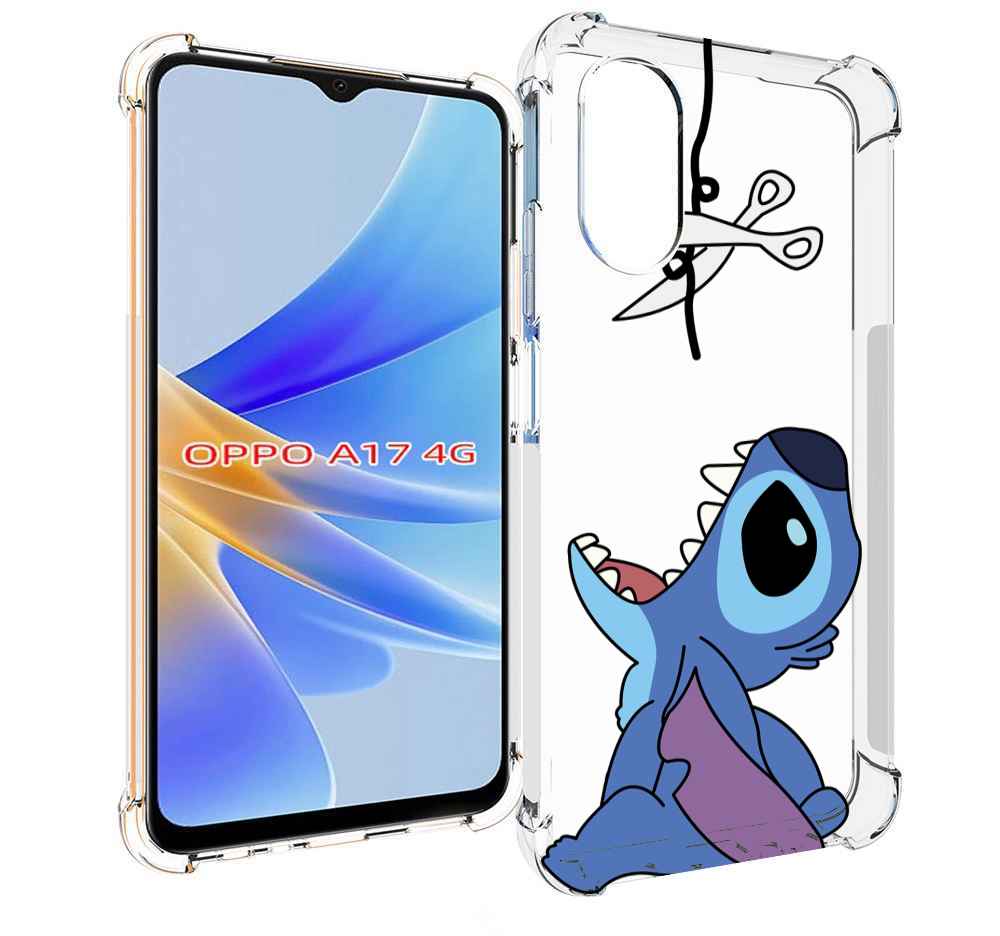 

Чехол MyPads стич-с-ножницами для OPPO A17, Прозрачный, Tocco