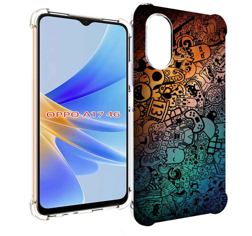 

Чехол MyPads стикеты в тени для OPPO A17, Прозрачный, Tocco