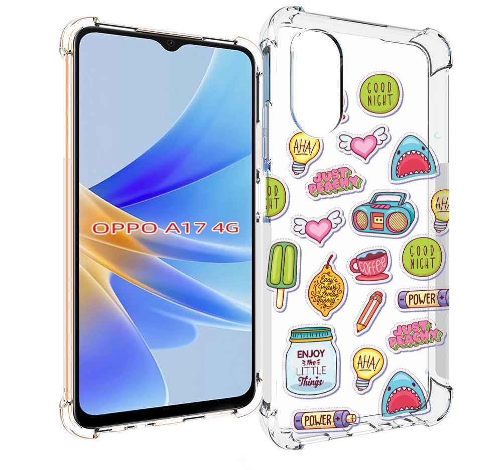 

Чехол MyPads стикер-пак для OPPO A17, Прозрачный, Tocco