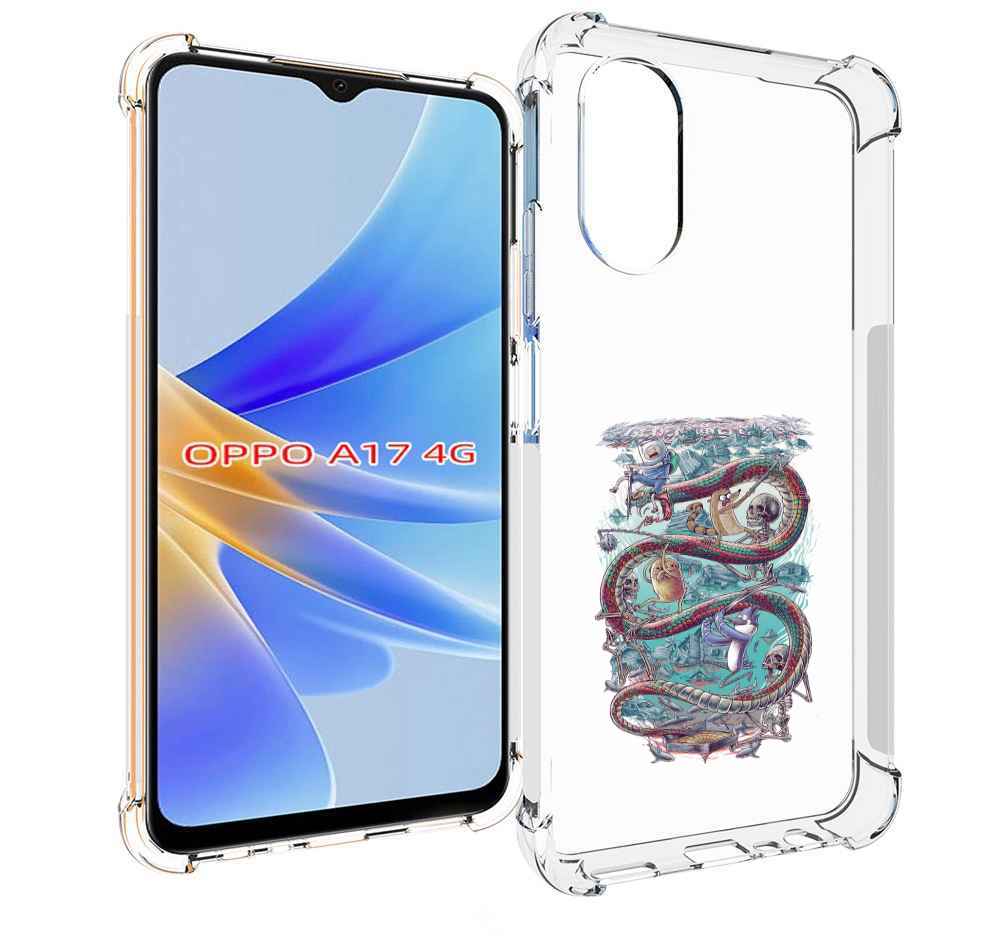 

Чехол MyPads время приключений страшилка для OPPO A17, Прозрачный, Tocco
