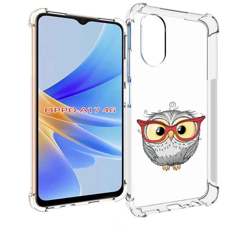 Чехол MyPads сова-в-красных-очках для OPPO A17