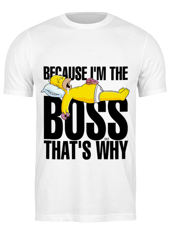 

Футболка мужская Printio Because i'm the boss белая S, Because i'm the boss