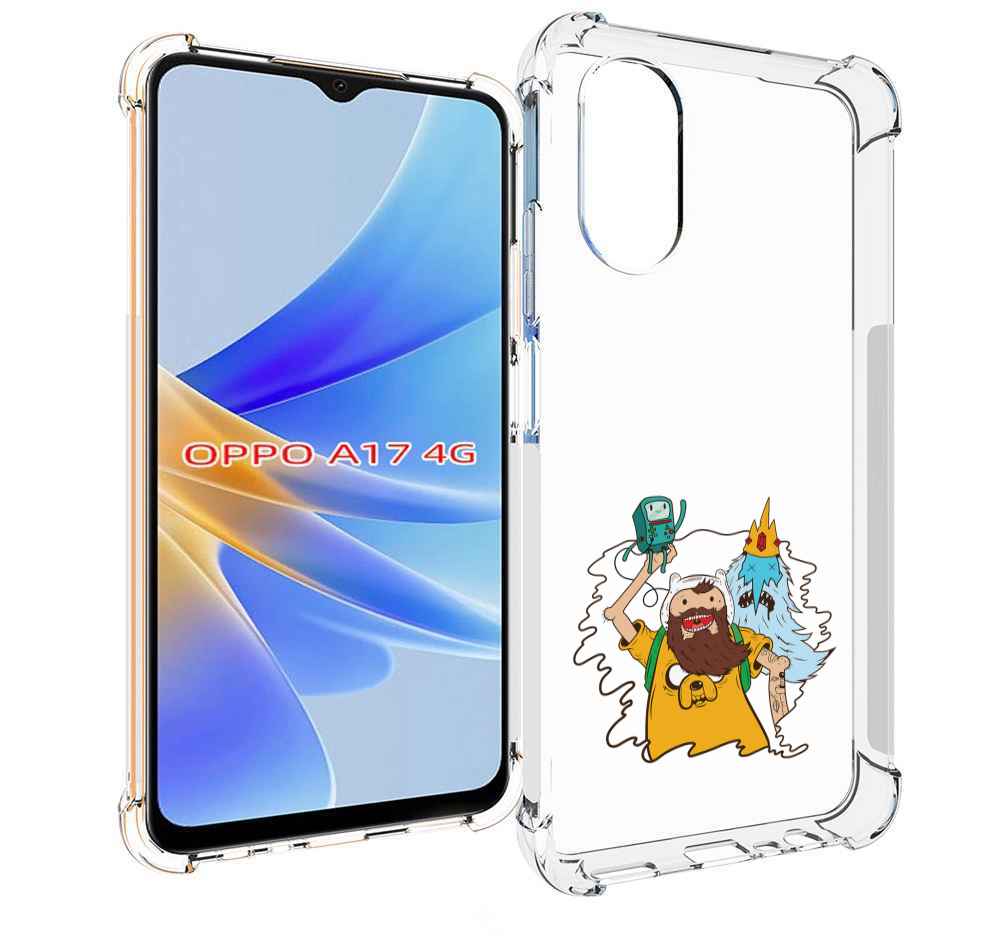 

Чехол MyPads время приключений старый Финн для OPPO A17, Прозрачный, Tocco