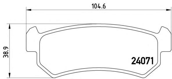 

Комплект тормозных колодок Brembo P10001