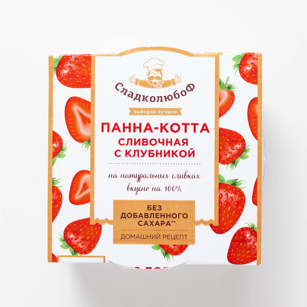 

Панна-котта Сладколюбоф сливочная, с клубникой, 110 г