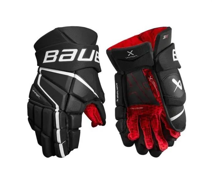 Перчатки хоккейные BAUER Vapor 3X S22 INT р.12 (черно-белый)