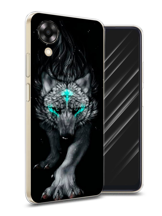 

Чехол Awog на Oppo A17K "Волшебный волк", Черный;серый, 2512850-2