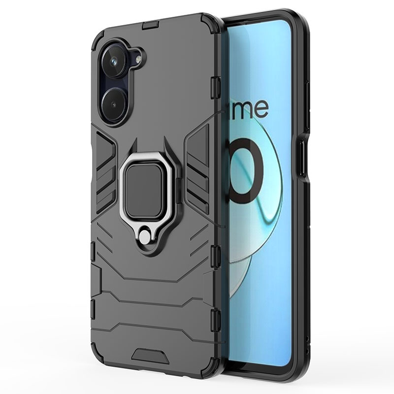 

Противоударный чехол Panther Case для Realme 10 с кольцом, черный, Panther Case
