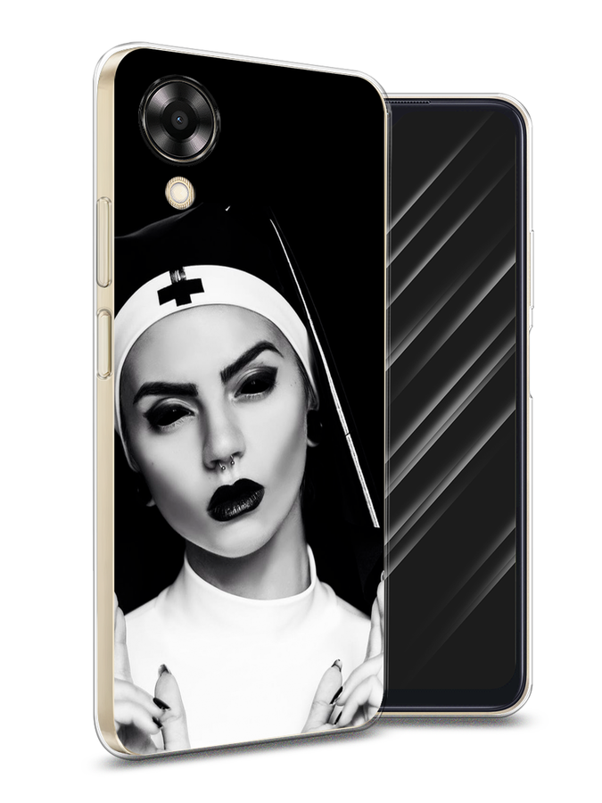 

Чехол Awog на Oppo A17K "Черная монашка", Серый;черный, 2512850-9