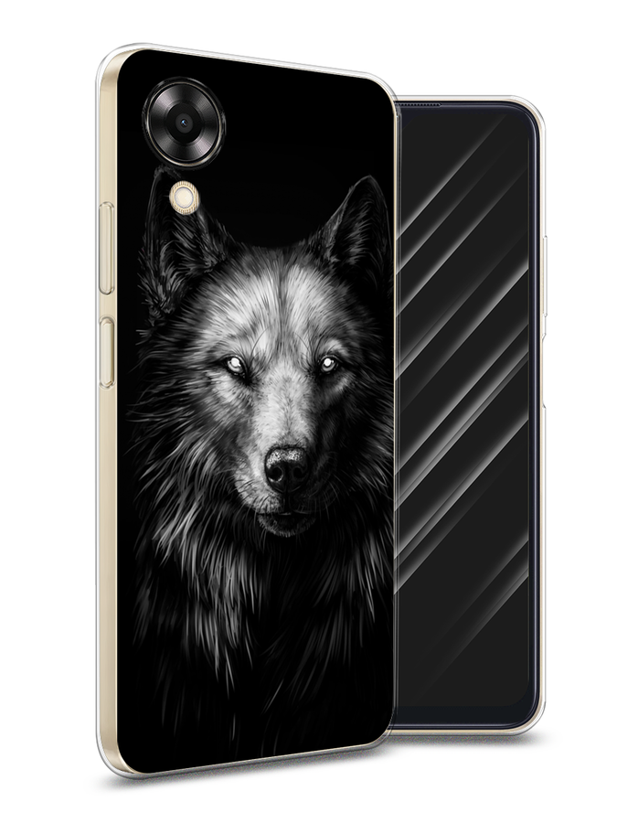 

Чехол Awog на Oppo A17K "Волк черно белый", Серый;бежевый;белый, 2512850-1