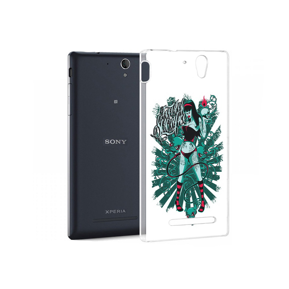 

Чехол MyPads Tocco для Sony Xperia C5 Ultra нарисованная девушка в татуировках, Прозрачный, Tocco
