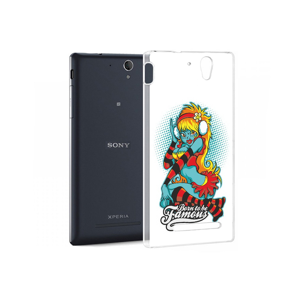 

Чехол MyPads Tocco для Sony Xperia C5 Ultra нарисованная девушка в наушниках, Прозрачный, Tocco