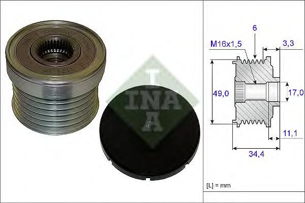 

Шкив генератора BMW E81, E90, E60, X1 E84, X3 E83, X5 E70 535018310