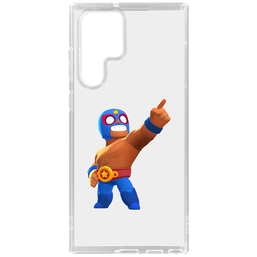 

Чехол-накладка Brawl Stars-Эль Примо для Samsung Galaxy S22 Ultra, Прозрачный