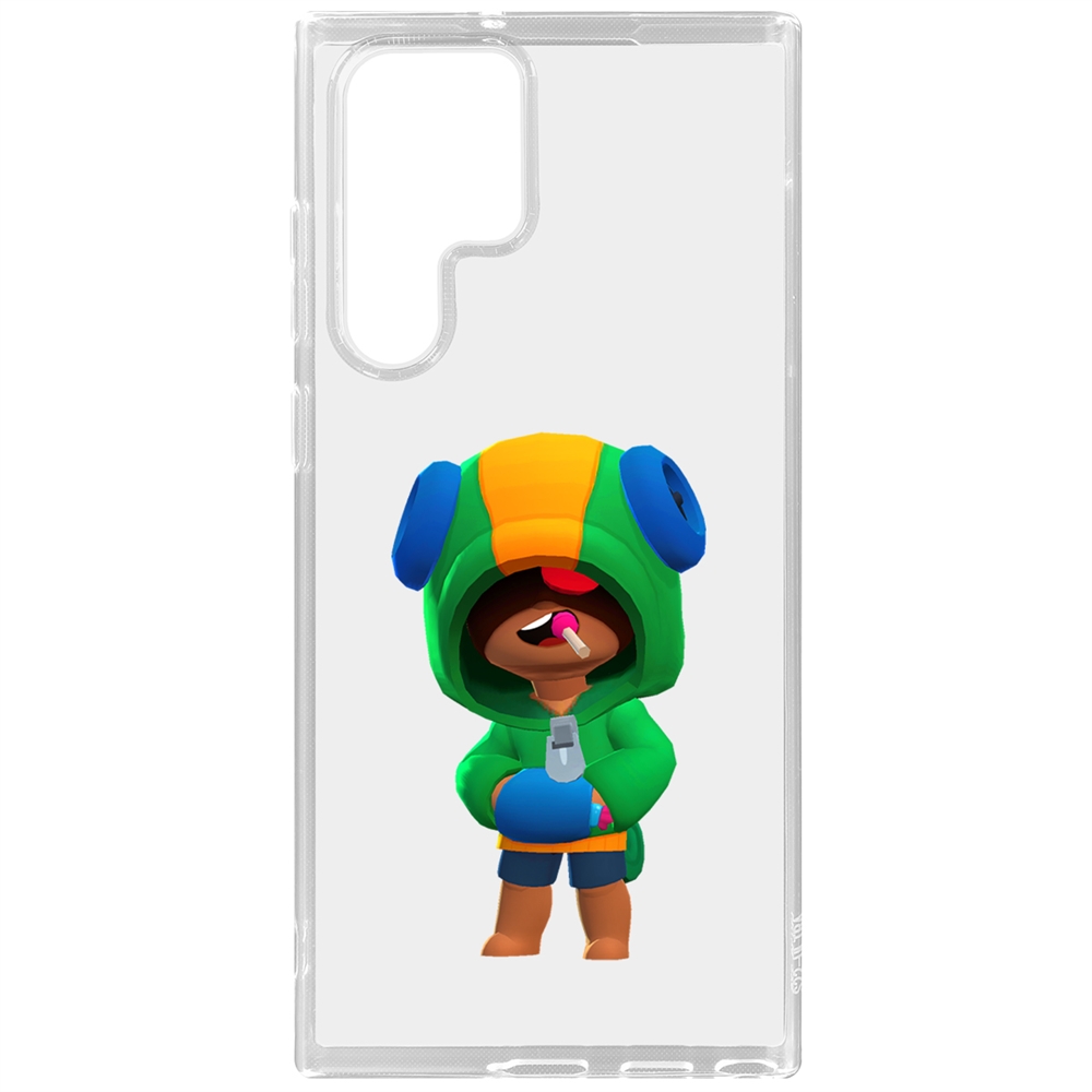 

Чехол-накладка Brawl Stars-Леон для Samsung Galaxy S22 Ultra, Прозрачный