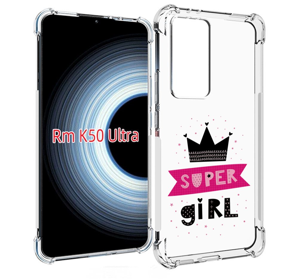 

Чехол MyPads супер-девчонка женский для Xiaomi 12T / Redmi K50 Ultra, Прозрачный, Tocco