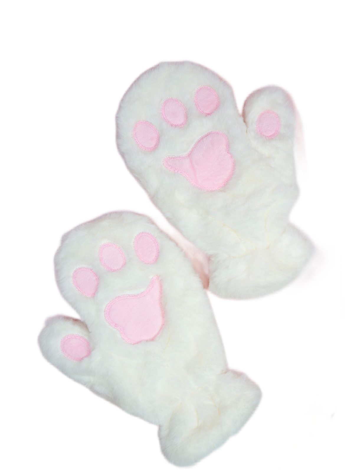 Варежки детские mr.sun Mitten Kitten, белый, 14 перчатки кошачьи лапки черные иск мех