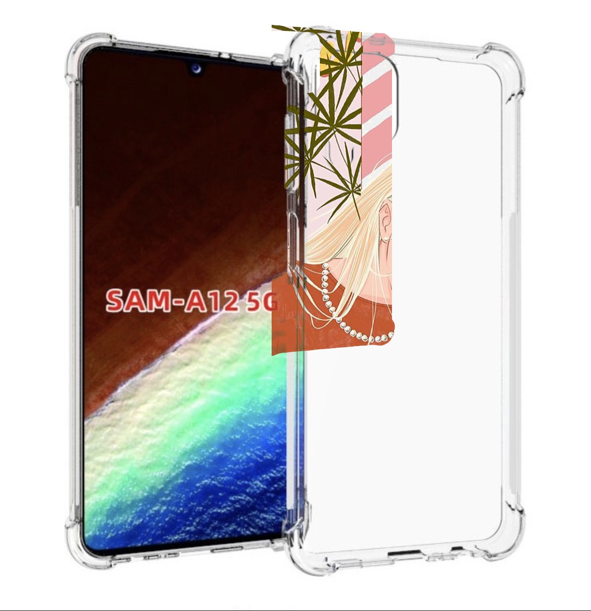 

Чехол MyPads летняя-девочка женский для Samsung Galaxy A12 (SM-A125F) 2020/21, Прозрачный, Tocco