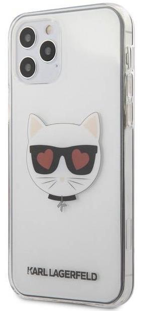 фото Чехол karl lagerfeld choupette head hearts hard для iphone 12 pro max (transparent)