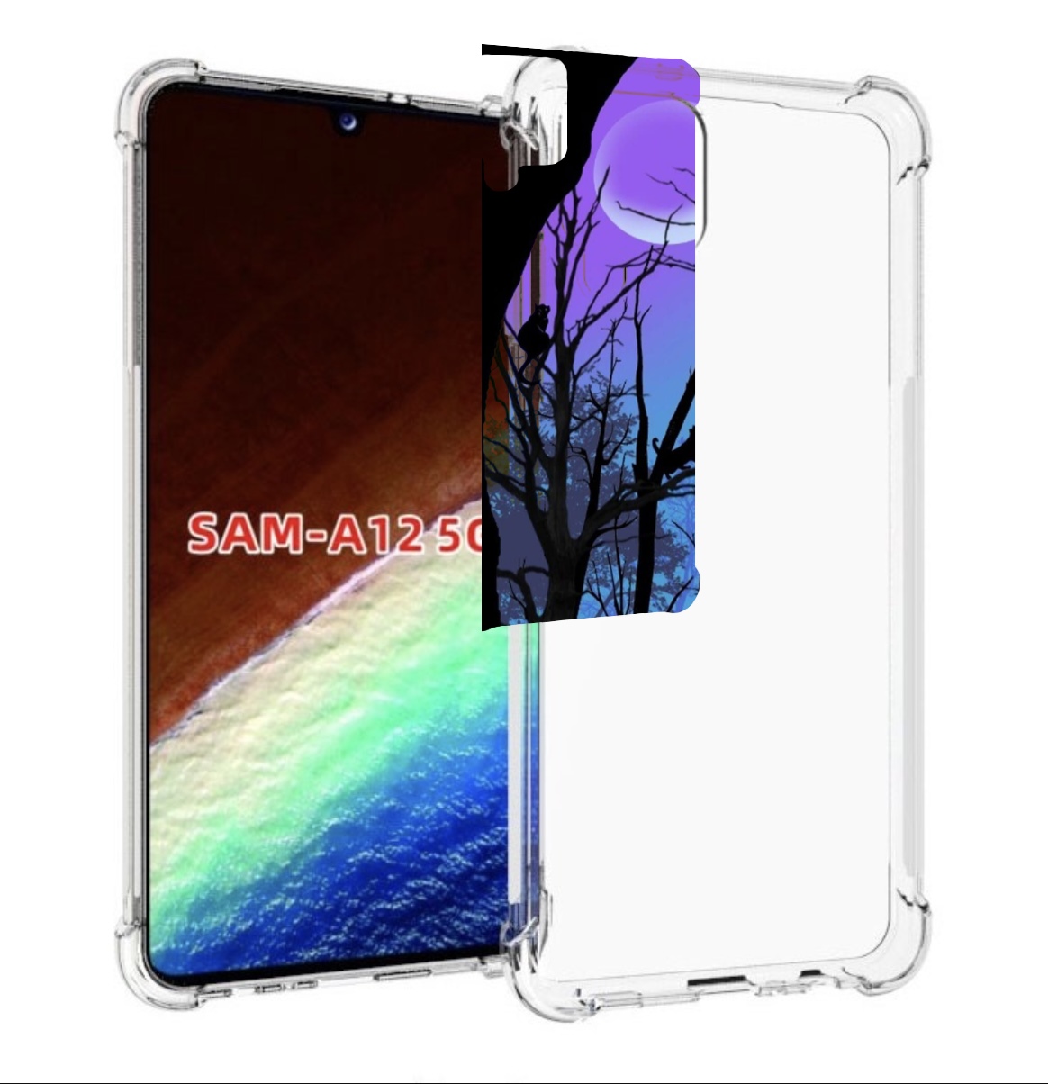 

Чехол MyPads лес внутри кота для Samsung Galaxy A12 (SM-A125F) 2020/21/A12 Nacho SM-A127F, Прозрачный, Tocco