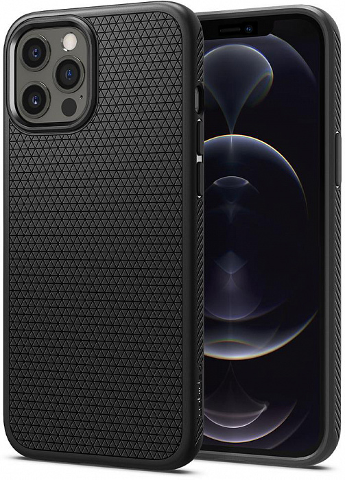 фото Чехол spigen liquid air (acs01701) для iphone 12/ iphone 12 pro (matte black)